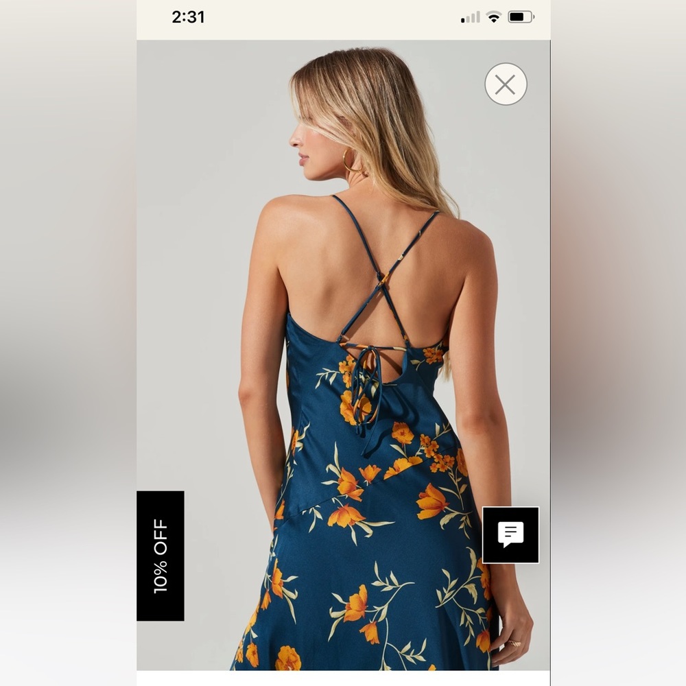 ASTR the Label Gaia Floral Midi Dress